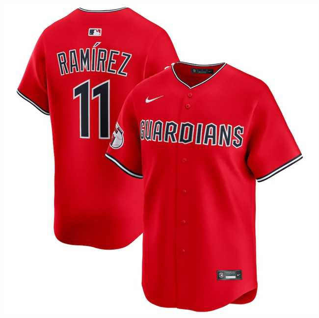 Men%27s Cleveland Guardians #11 Jose Ramirez Red Alternate Limited Stitched Jersey Dzhi->cleveland guardians->MLB Jersey